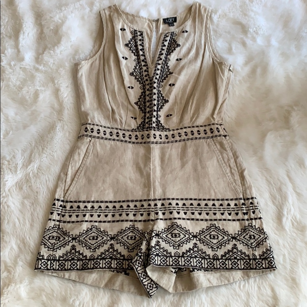 LOFT Embroidered Romper